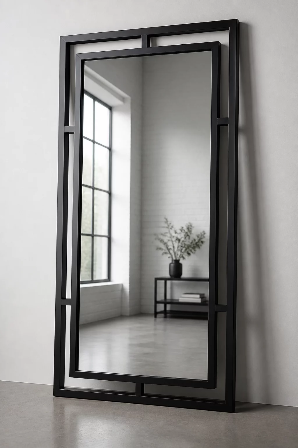 Black Metal Frame Mirror