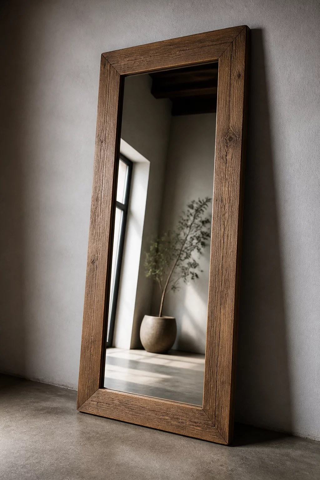 Tall Leaning Mirror